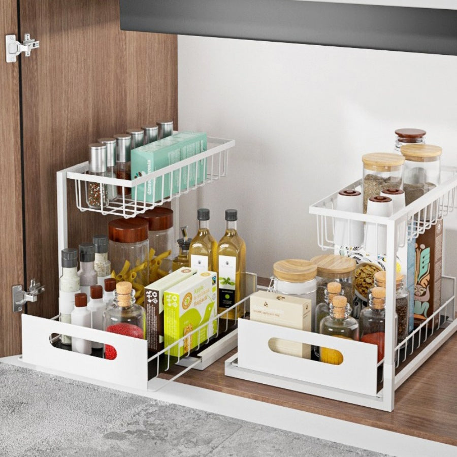 Pull-out Kitchen Countertop Storage Organizer Rack
