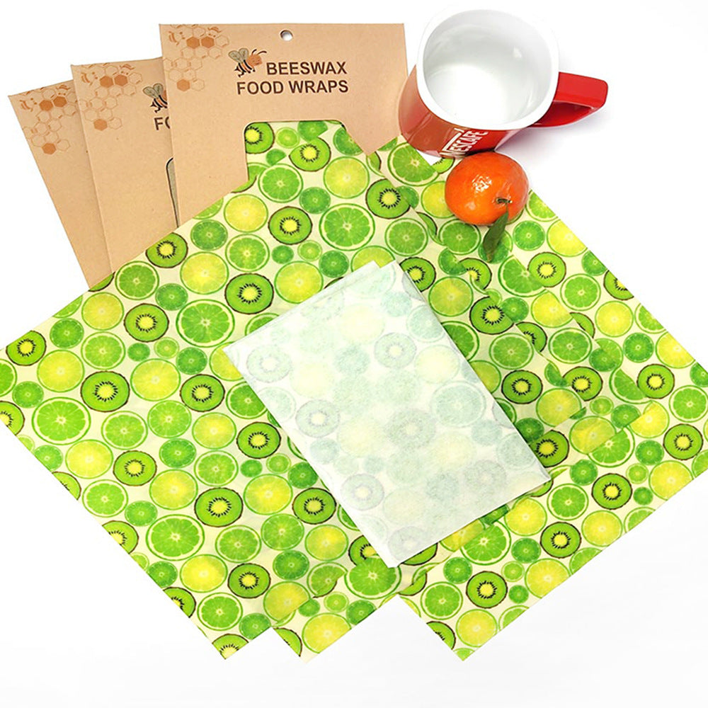 Reusable Beeswax Food Wraps | 3-Pack S/M/L — Eco-Friendly Plastic-Free