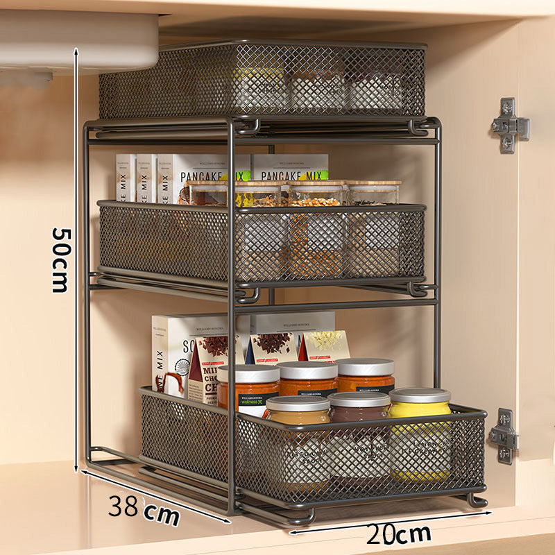 Multi-Tier Kitchen Storage Rack, Household Multi-Functional Sink Organizer