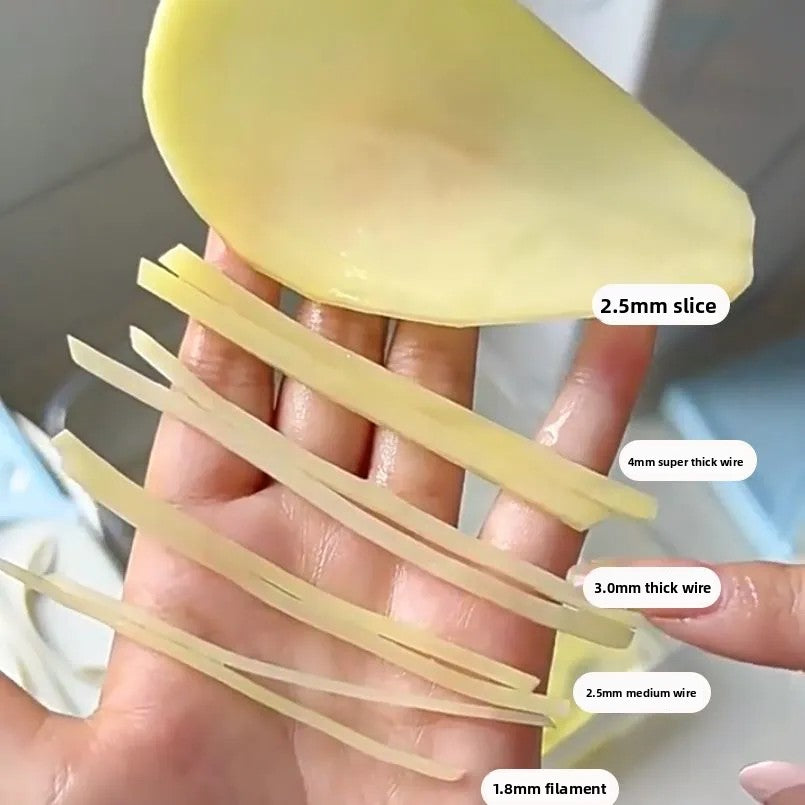 Multifunctional Vegetable Grater & Shredder — Safe Mandoline Slicer with Hand Guard