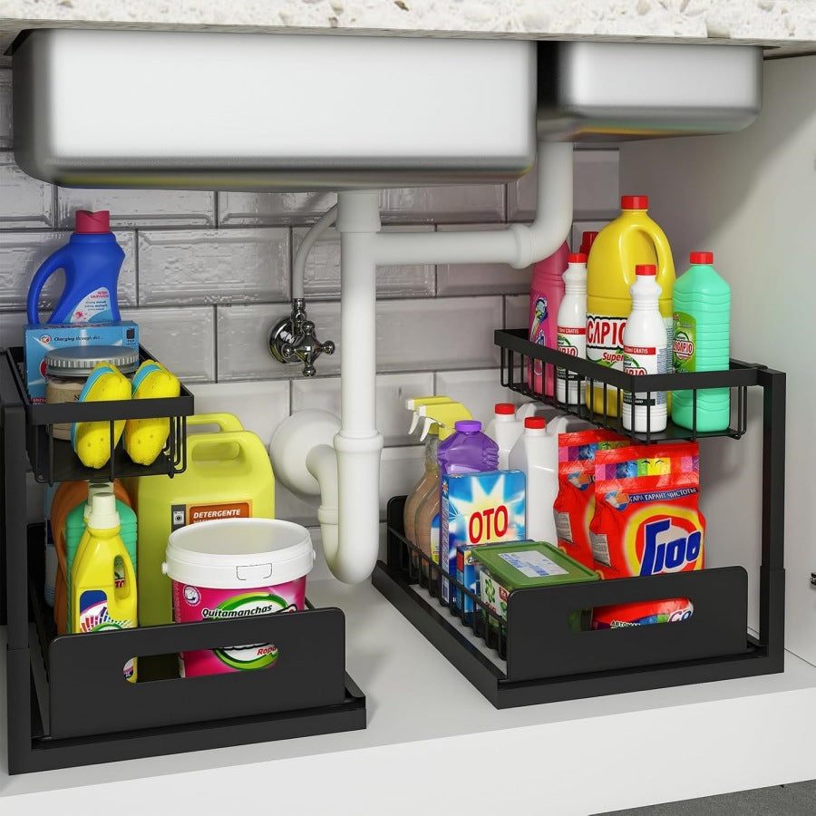 Pull-out Kitchen Countertop Storage Organizer Rack
