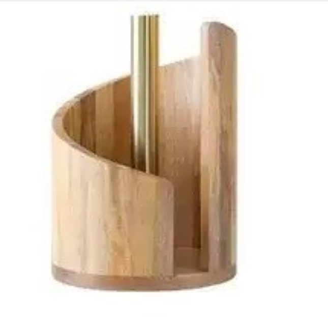 Wooden Desktop Paper Towel Holder