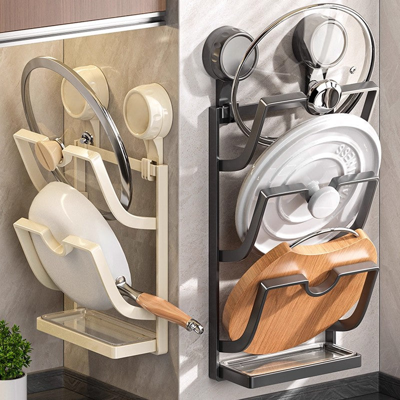 Suction Cup Wall Mount Kitchen Organizer | No-Drill Rack