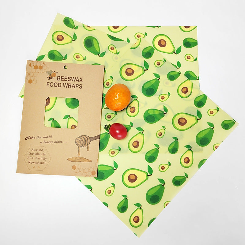 Reusable Beeswax Food Wraps | 3-Pack S/M/L — Eco-Friendly Plastic-Free