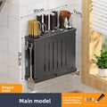 Wall Mounted Stainless Steel Knife Holder with Cutting Board Storage