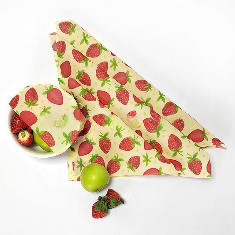 Reusable Beeswax Food Wraps | 3-Pack S/M/L — Eco-Friendly Plastic-Free