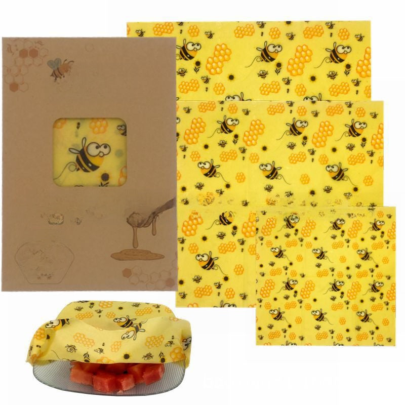 Reusable Beeswax Food Wraps | 3-Pack S/M/L — Eco-Friendly Plastic-Free