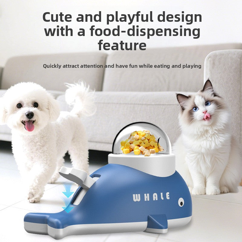 Interactive Pet Food Dispenser Toy — Whale & Duck Slow Feeder Puzzle