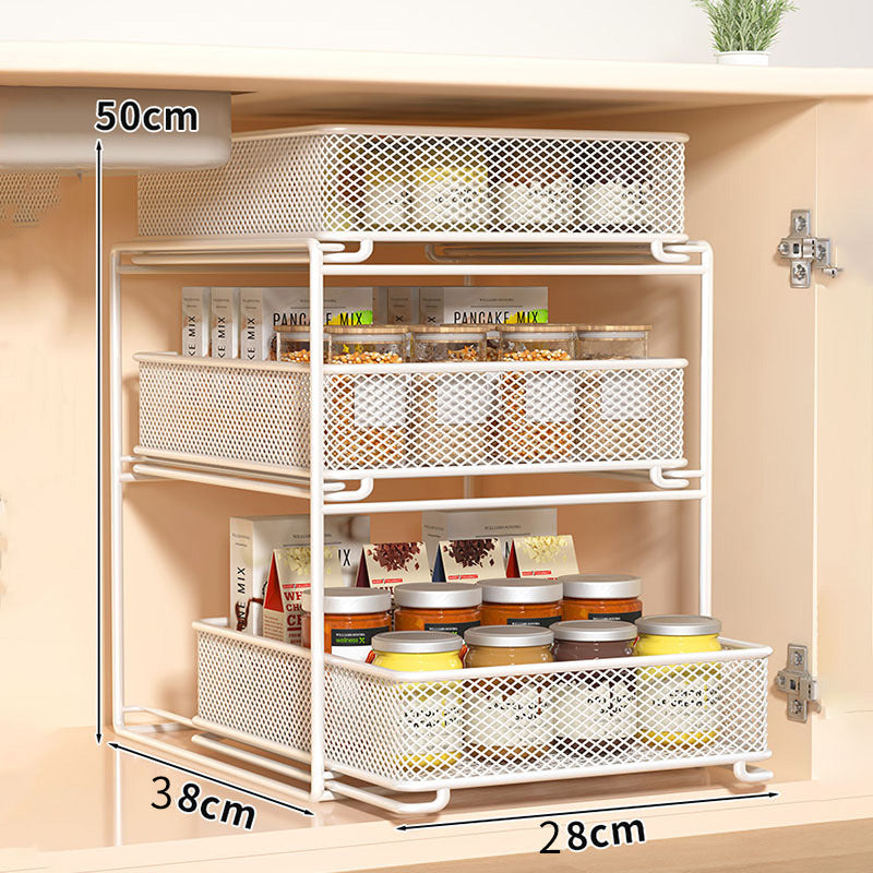 Multi-Tier Kitchen Storage Rack, Household Multi-Functional Sink Organizer