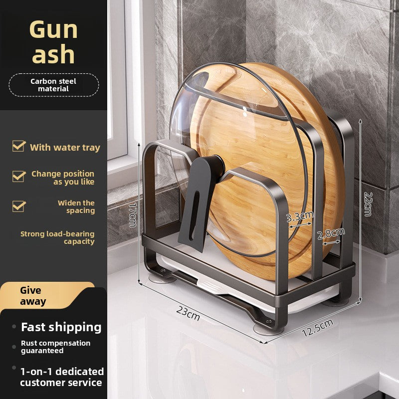 Kitchen Knife Storage Rack with Cutting Board Holder