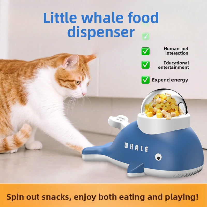 Interactive Pet Food Dispenser Toy — Whale & Duck Slow Feeder Puzzle