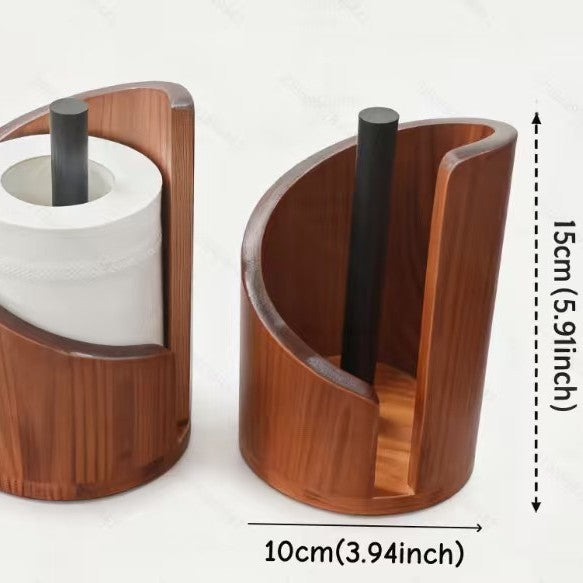 Wooden Desktop Paper Towel Holder